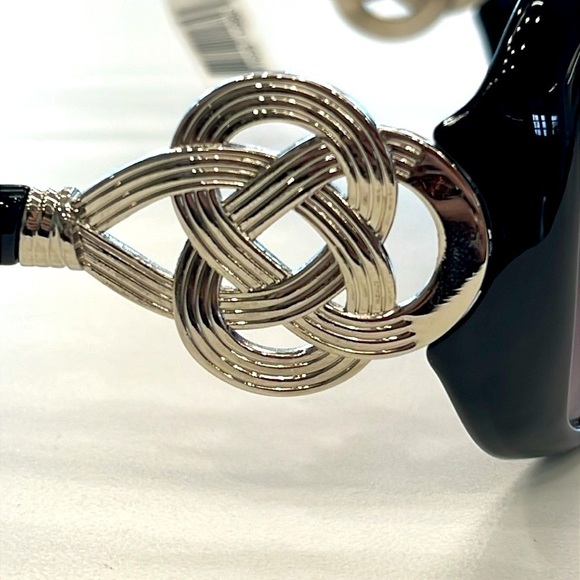 Brand New Round Oversized Black Sunglasses Purple Ombre Fade Lens Celtic Knot - Picture 8 of 15